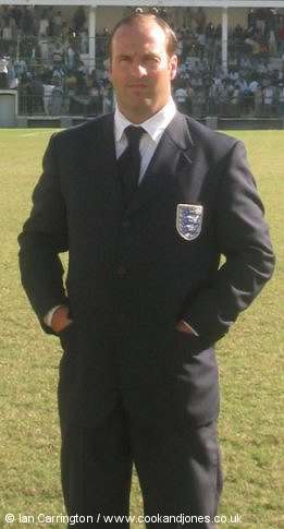Ian Carrington as England Coach in the movie Game Of The Lives, filmed in Brazil.